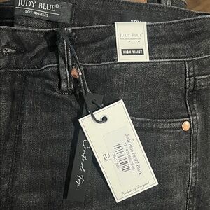 Judy Blue Charcoal High Waist Straight Jeans